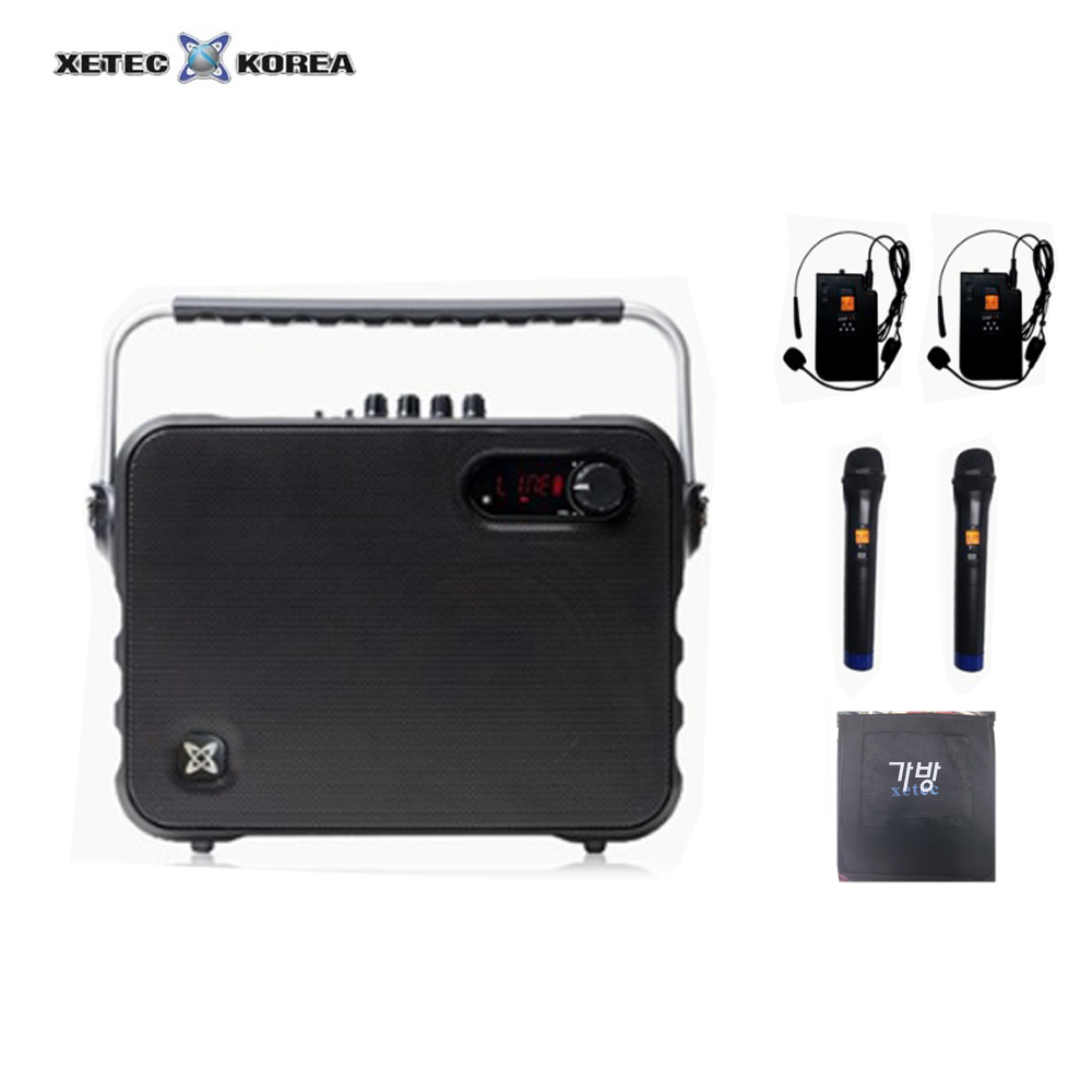 세텍  EV- 9800S +가방+무선마이크 2개 학교 수업 강의 교육 행사용 휴대용앰프 충전식 블루투스  무선마이크 EV-9800S 445,000원