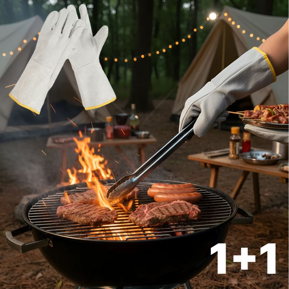 리딜 소가죽 캠핑 장갑 방열 내열 화로 장작 불멍 필수 장갑, 2개, one color 23,900원