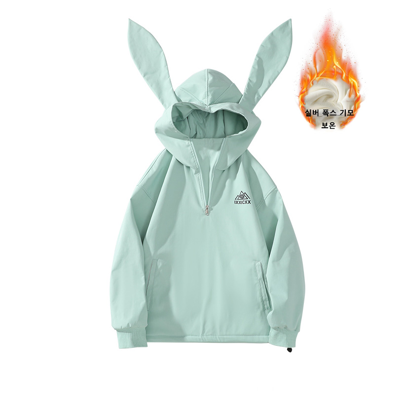 couyor 아웃도어 스키복 세트 스노우보드복 토끼후드 반집업 커플복 49,780원