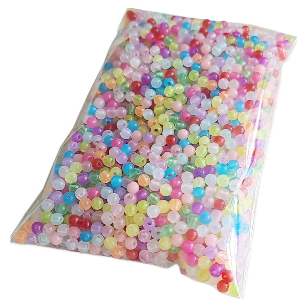 문구담 반투명 컬러믹스 대용량 구슬 악세사리부자재 6mm, 혼합색상, 1개 6,830원