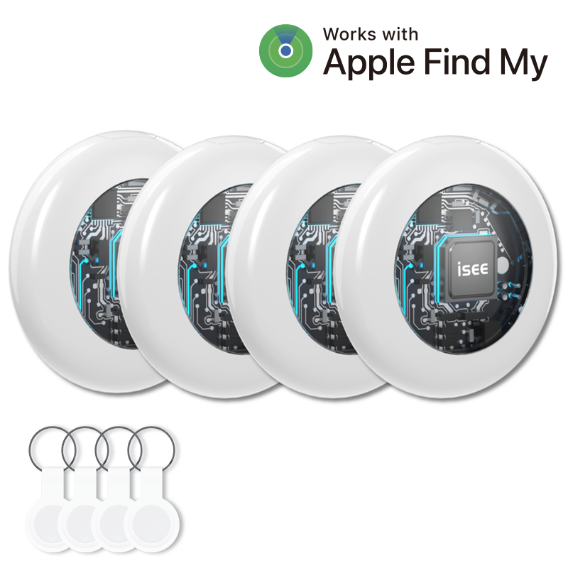 아이시(isee) 애플인증 아이폰 전용 Find My 아이시태그 트래커 스마트태그 미아방지 위치추적기 나의찾기 호환, 4개, 화이트(아이폰전용) 42,800원