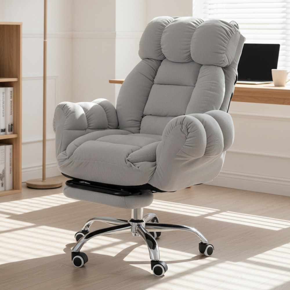 하루꿈 코듀로이 컴퓨터 의자 침대형 리클라이너 사무용 게이밍 의자 170도 틸팅조절 발받침대 무중력 책상 의자 91,200원