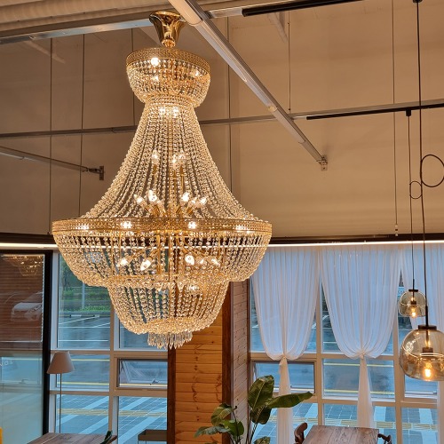 JB그레이스33등 크리스탈샹들리에 조명 웨딩홀 호텔로비조명 전구별도 1,954,000원