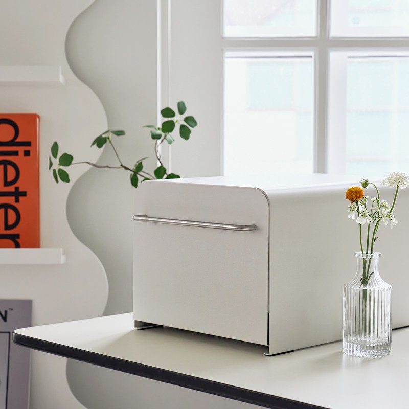 [자석2p증정] 라인 슬라이딩 철제 다용도 양념통정리 커피캡슐 미드센추리 주방 정리 선반 아이보리 수납함, 단품 46,900원