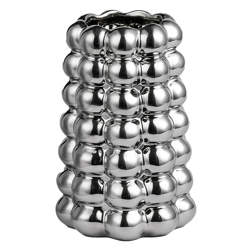 에버하우스 버블 세라믹 화병, 실버 7,800원