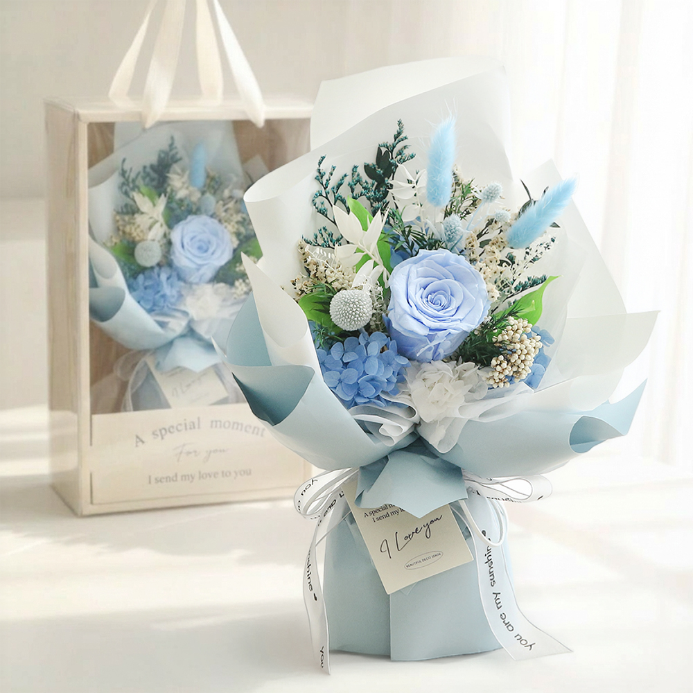 뷰티풀데코센스 생화 프리저브드 꽃다발 + 쇼핑백 26,900원