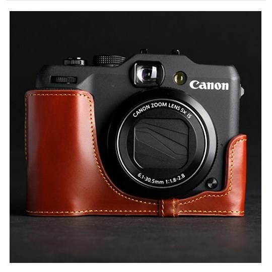 TP오리지널 하프케이스 TB02BR-G15 Leather 브라운/골드스티치/속사 (캐논 파워샷 G15) 19,000원
