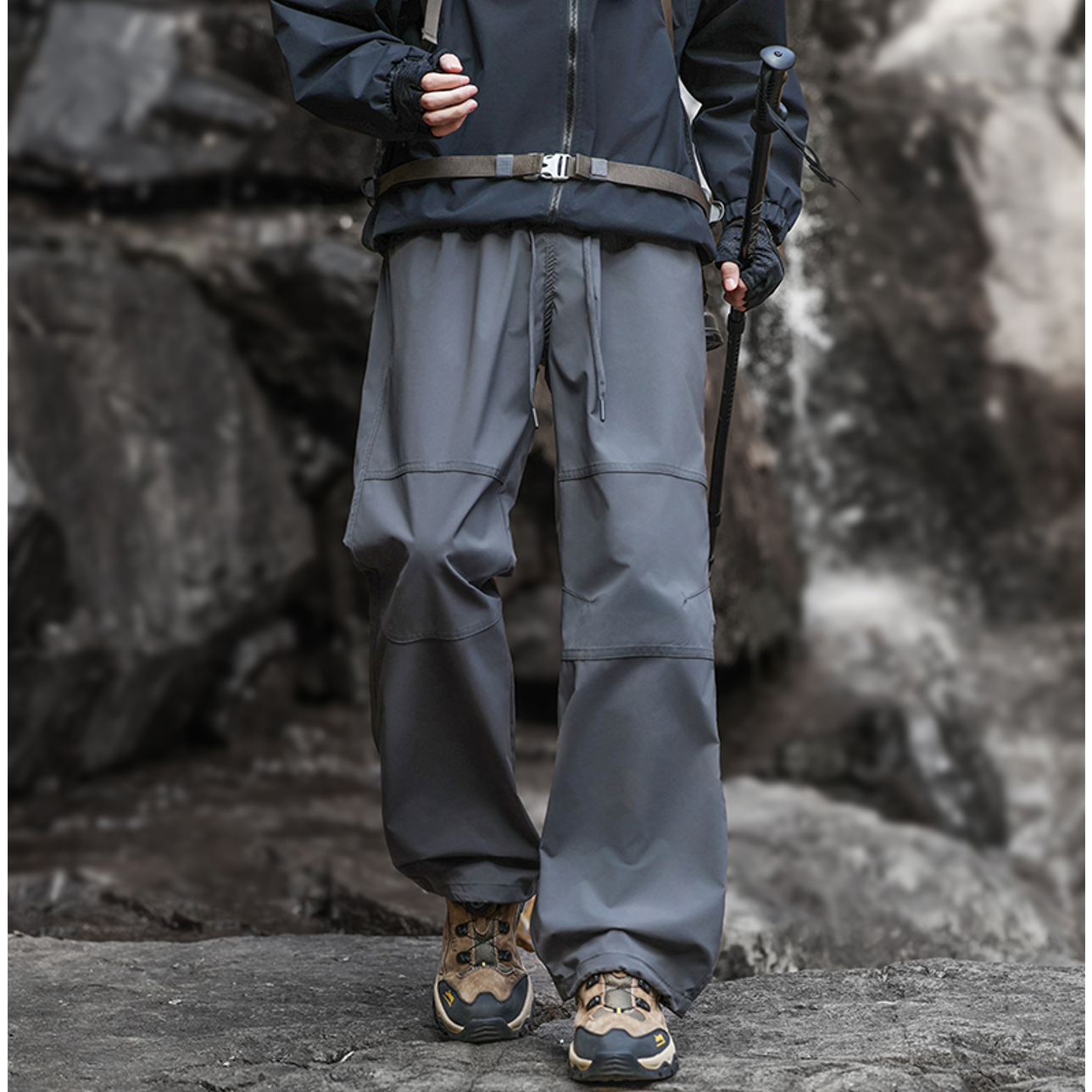 FINAL SENSE 남성 등산 바지 방풍 방수 내마모 통기성 루즈 아웃도어 워크 팬츠 밑단 스트링 조절 디자인 29,800원
