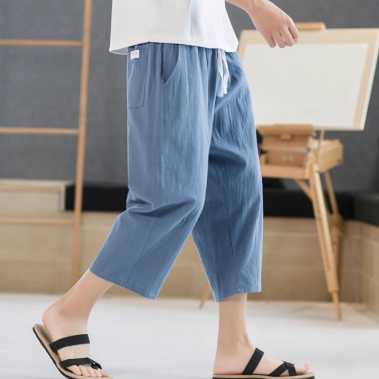 킹앤조이 나토스 얇은 면 8부 밴딩 팬츠 27,800원