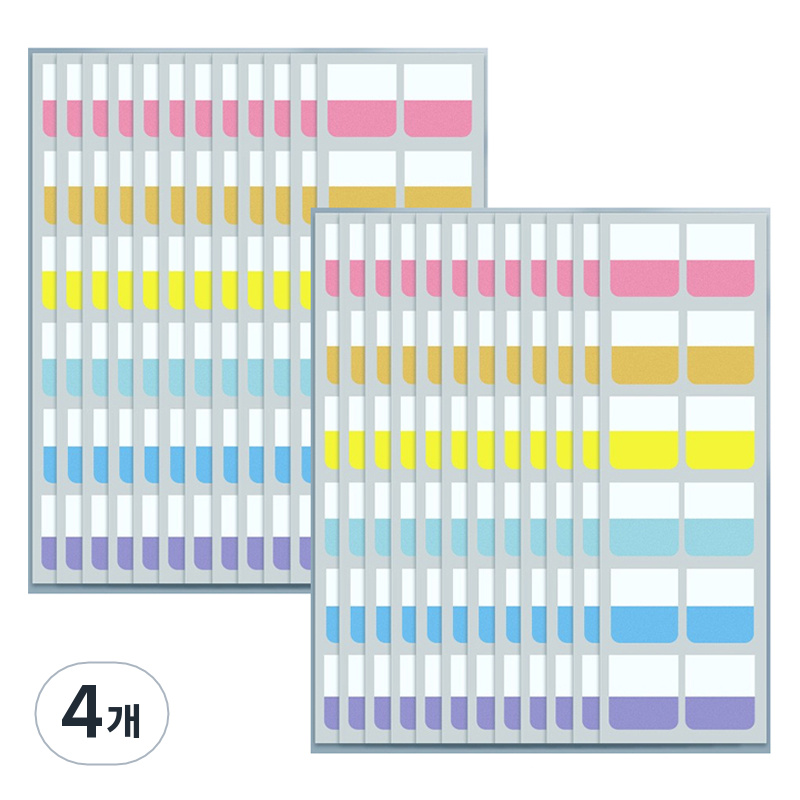 만들하비 인덱스 접착 메모지 대용량 16 네온컬러, 4개, 120개입 21,000원