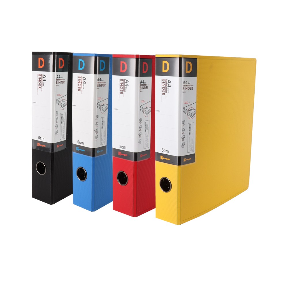 영오 신소재 3공 D링 바인더 A4 발포 PP, 1개, 5cm-흑색 4,100원