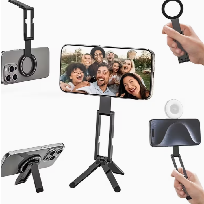 자석형 맥세이프 스마트폰 삼각대 셀카봉 3in1 휴대용 촬영 거치대 9,900원