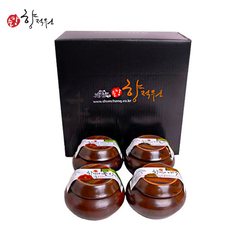 순창향적원 정스러운 옹기4종(더덕,무,고추장매실,마늘쫑) 인기선물세트 42,000원