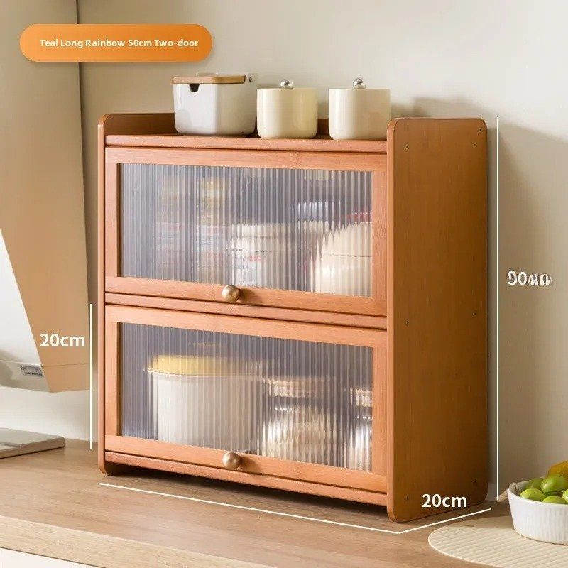 일본식 원목 식탁 사이드보드 주방 컵 수납함 조미료 보관함 홀더 수납 랙 커피 테이블 상단 선반 수납장 52,000원