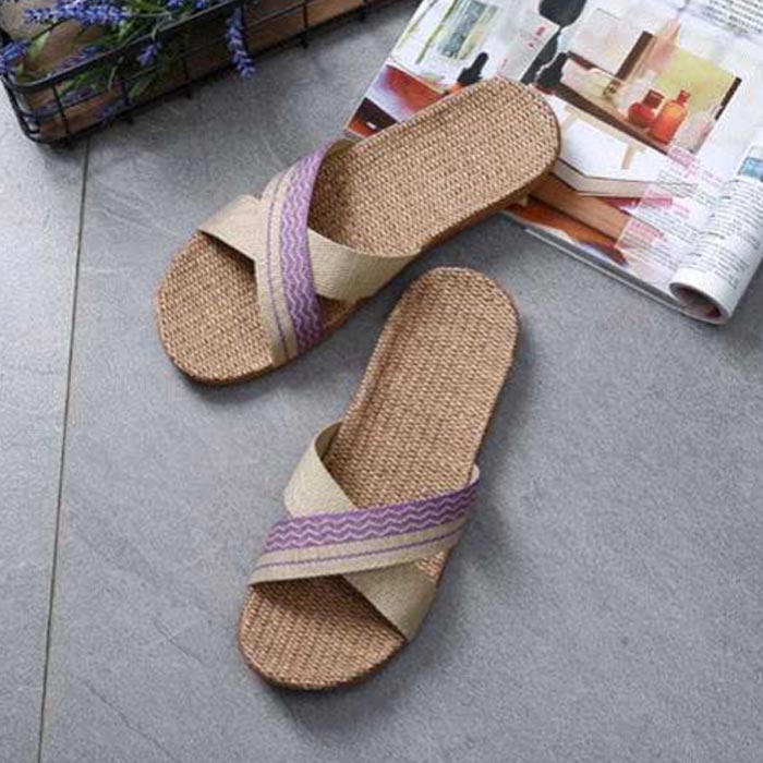 오키노피 엑스밴드 층간소음 왕골 라탄 슬리퍼 거실화 사무실 실내화 3,900원