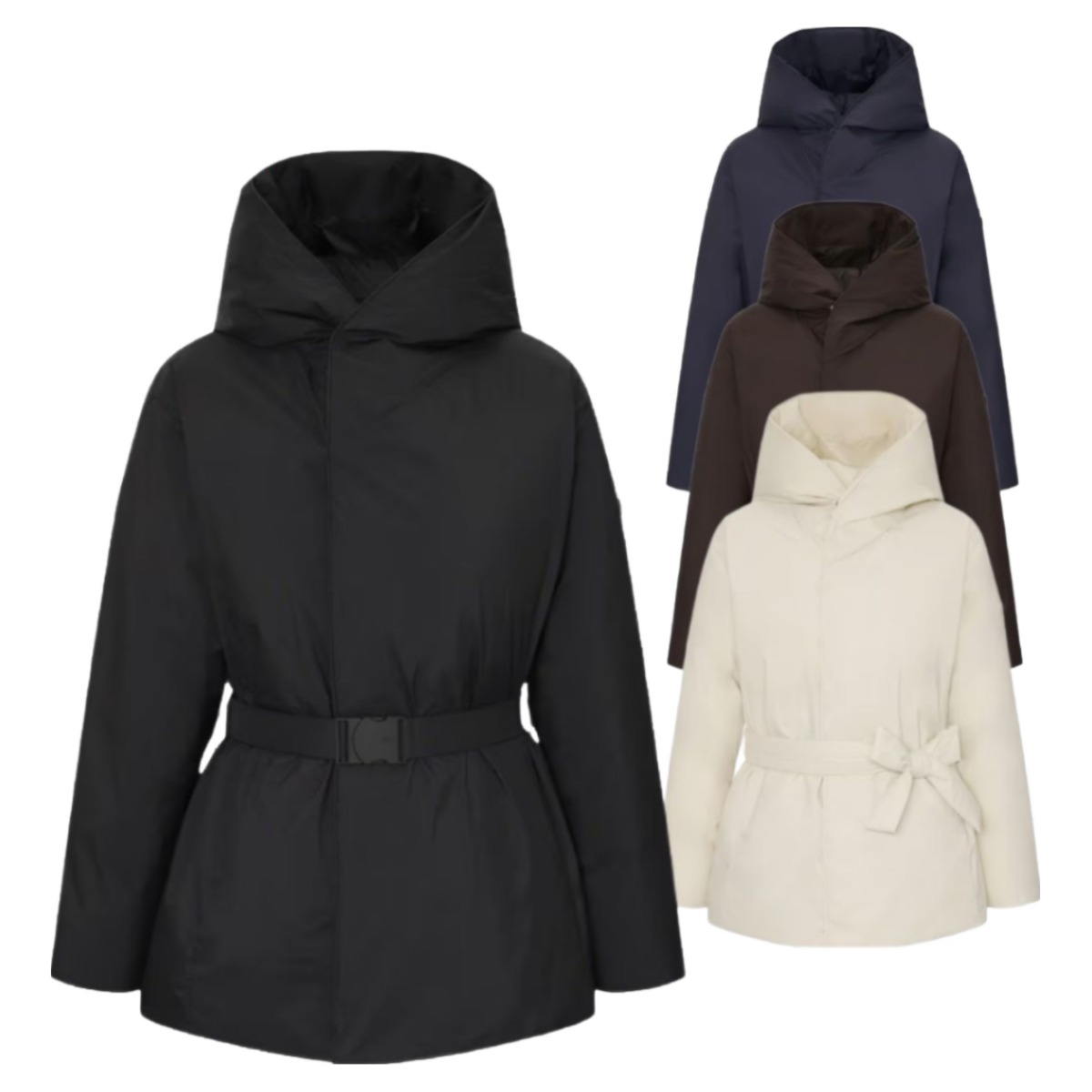 [백화점발송] K2 여성 구스다운 패딩 출근 산책 골프 가벼운 중기장 벨트 겨울 점퍼 529,000원