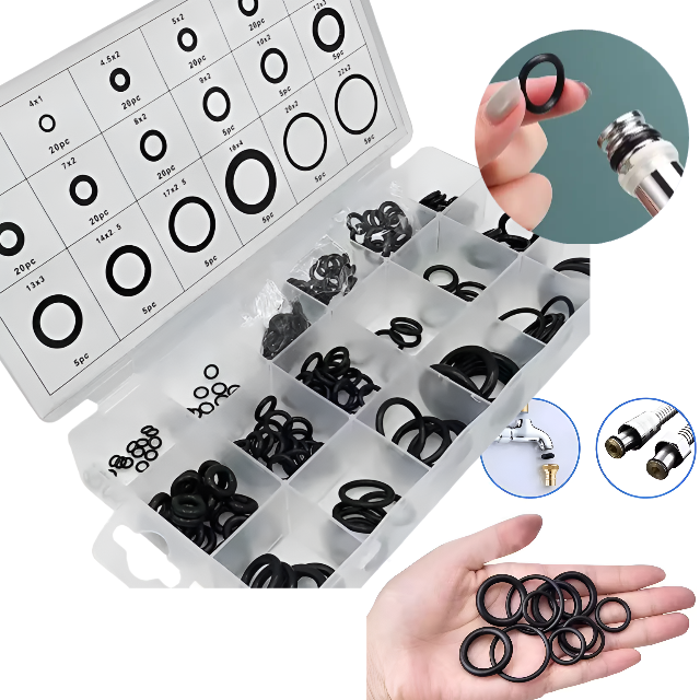 고무 오링 세트 18종 225PCS 블랙 패킹 오일링 고무링 바킹 실리콘 패킹 3,850원