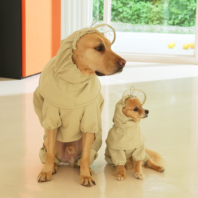 (M-5XL) 퍼피갤러리 트렌치 레인수트 워터프루프 강아지 레인코트 대형견우비 55,000원