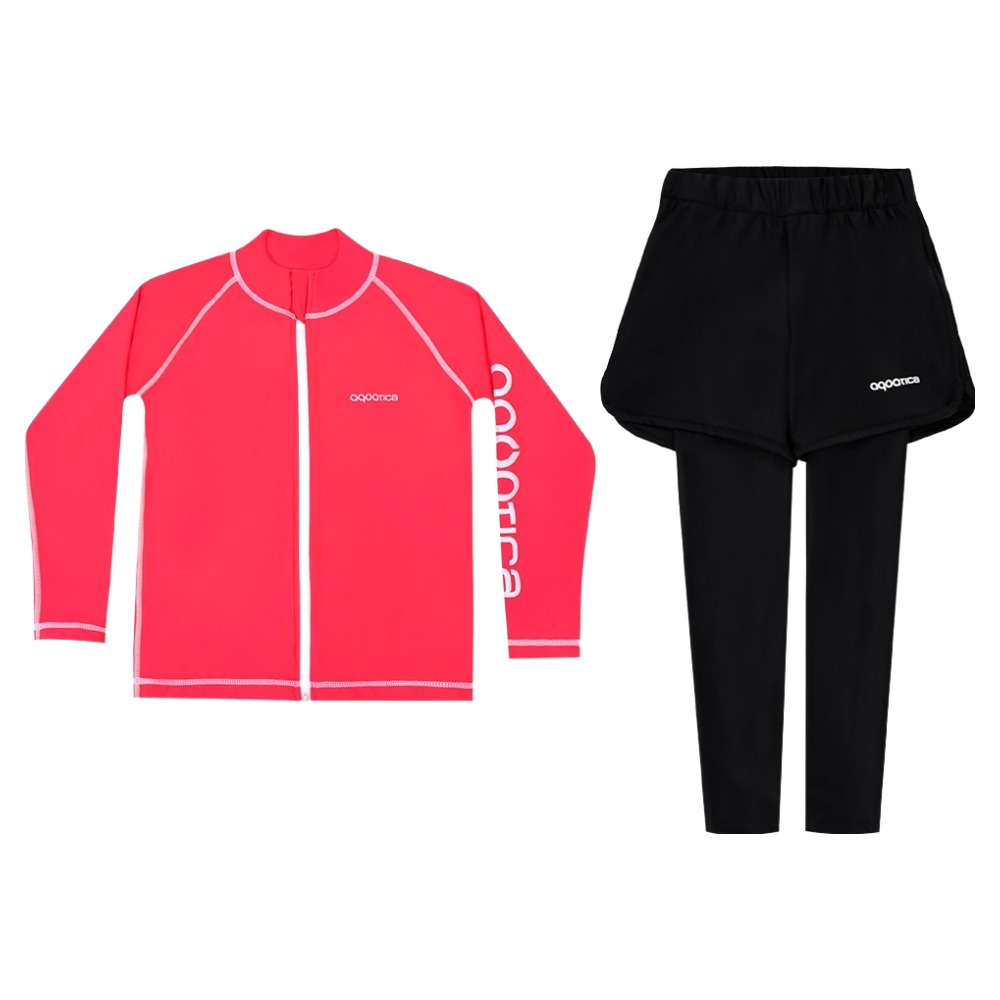 아쿠아티카 여아용 래쉬가드 집업 상의 + 워터레깅스 반바지 세트 AQAJJ453-AQA421 24,990원