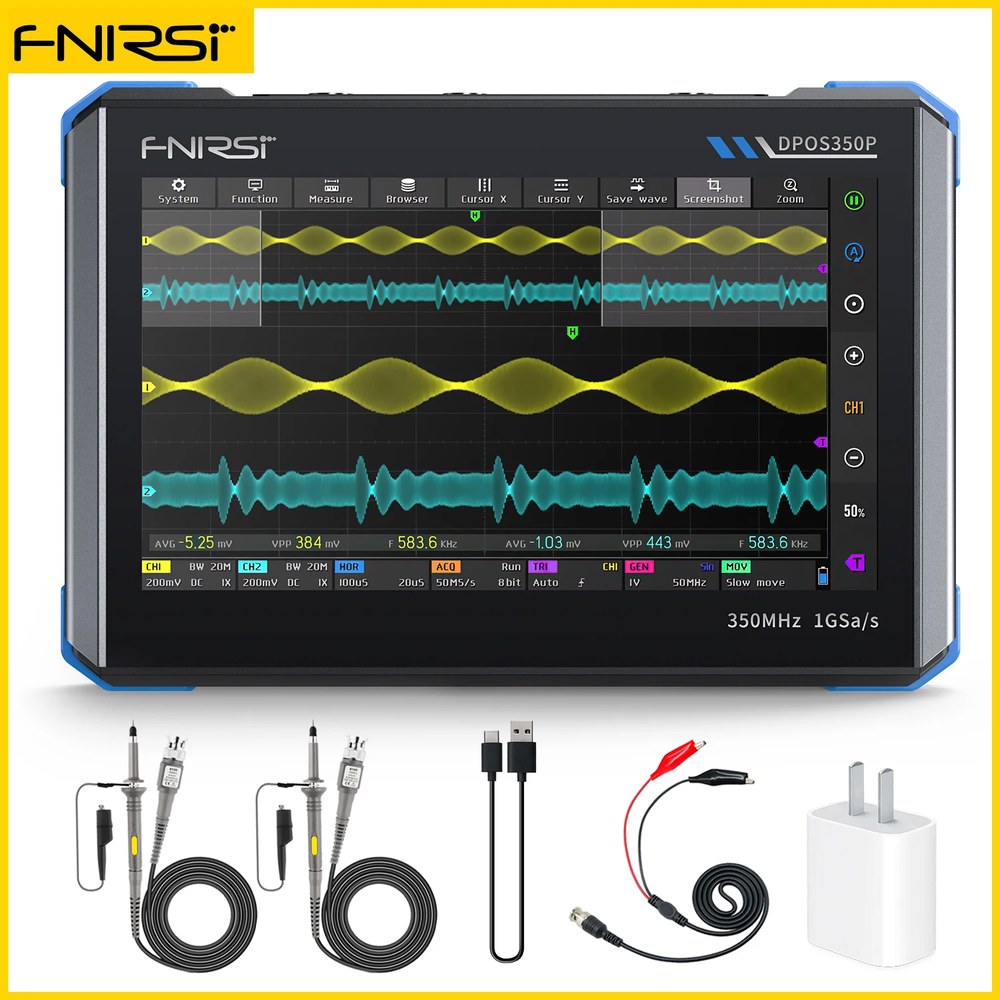 IN 분석기 태블릿 350MHZ 신호 오실로스코프 채널 주파수 스펙트럼 측정기 발생기 DPOS350P 듀얼 FNIRSI 508,400원