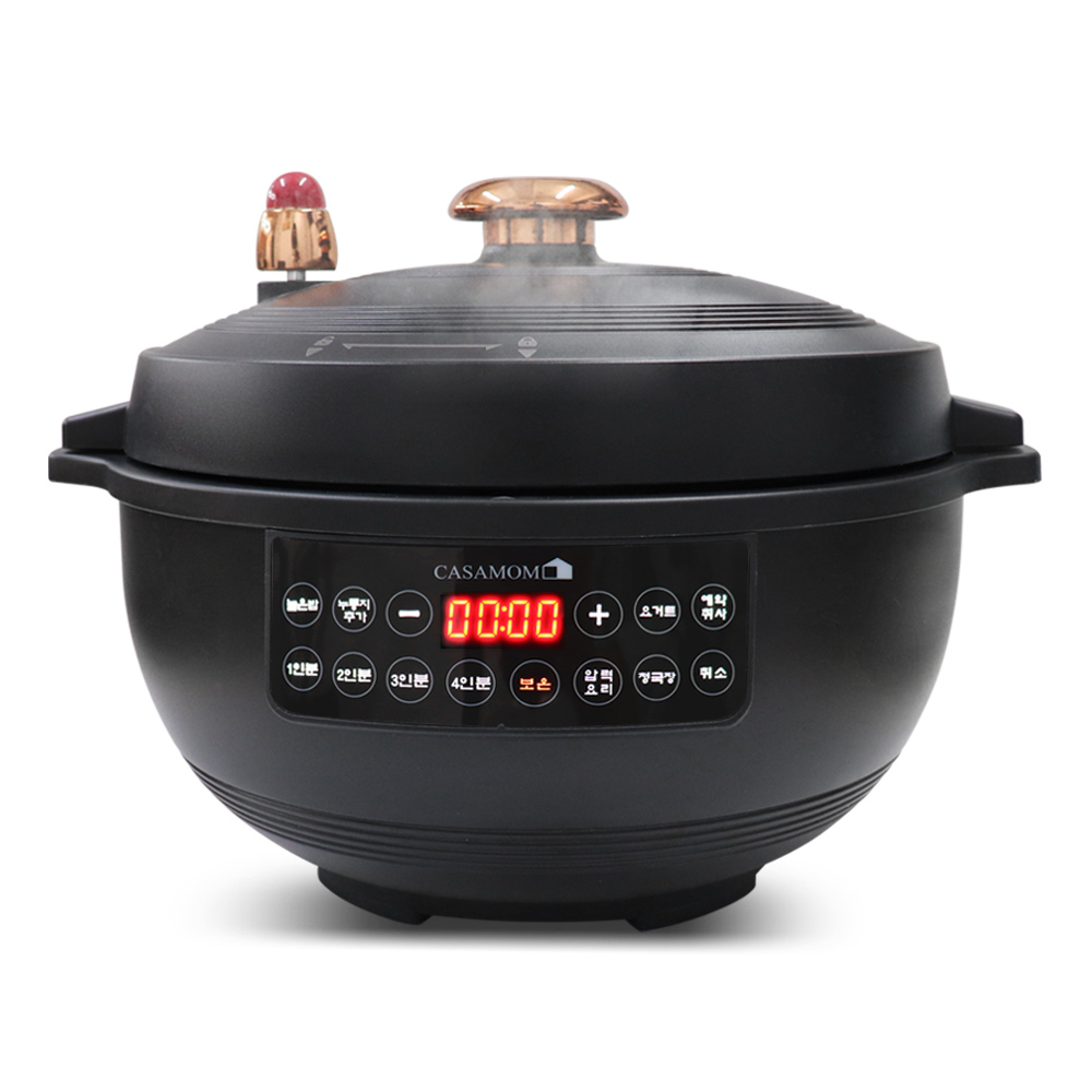 까사맘 4분 전기 압력밥솥 시즌2 누룽지 가마돌솥밥 1~6인용 홈쇼핑 정품, 블랙, 2.8L, 1개 169,000원