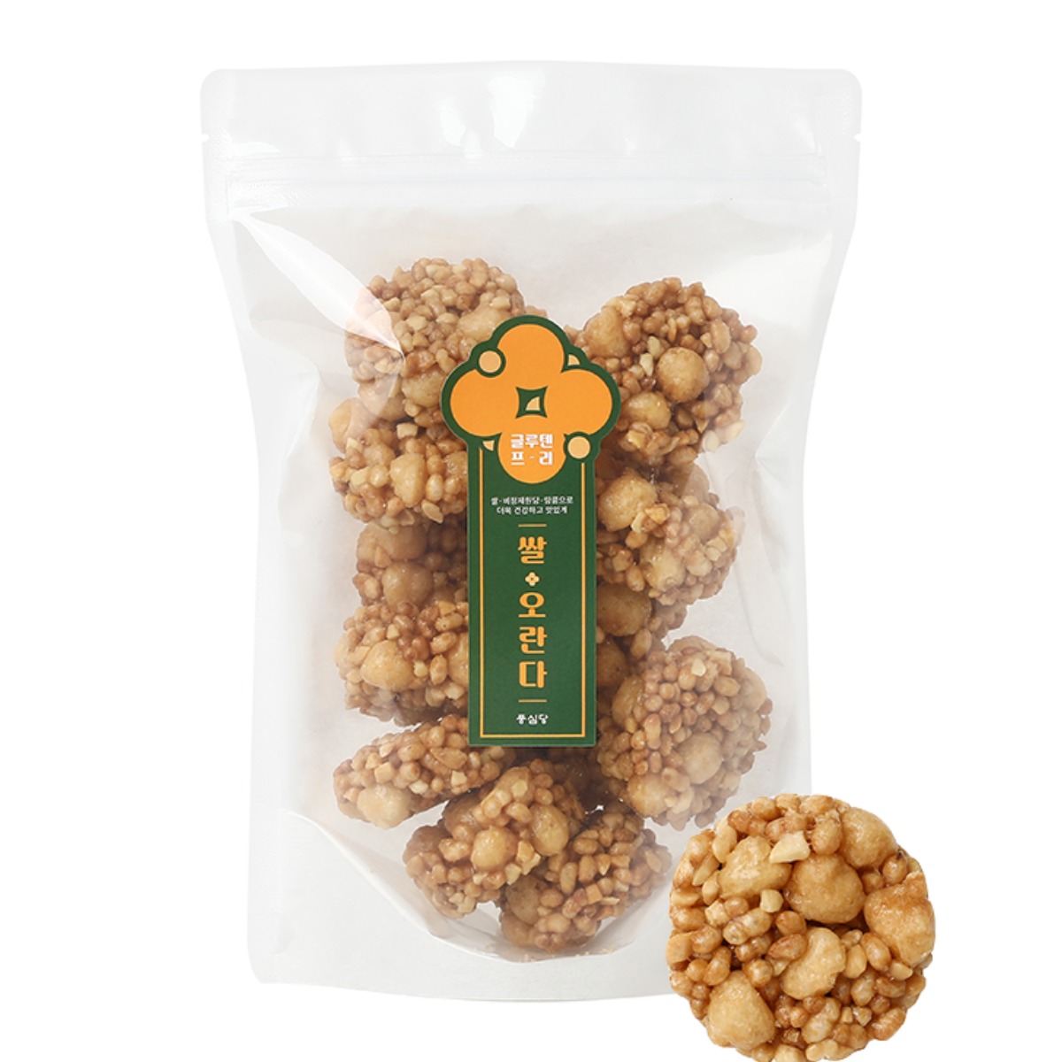 풍심당 쌀로 만든 수제 땅콩 오란다, 쌀과자, 땅콩강정, 옛날 과자, 사무실 회사 간식, 1개, 130g 9,450원