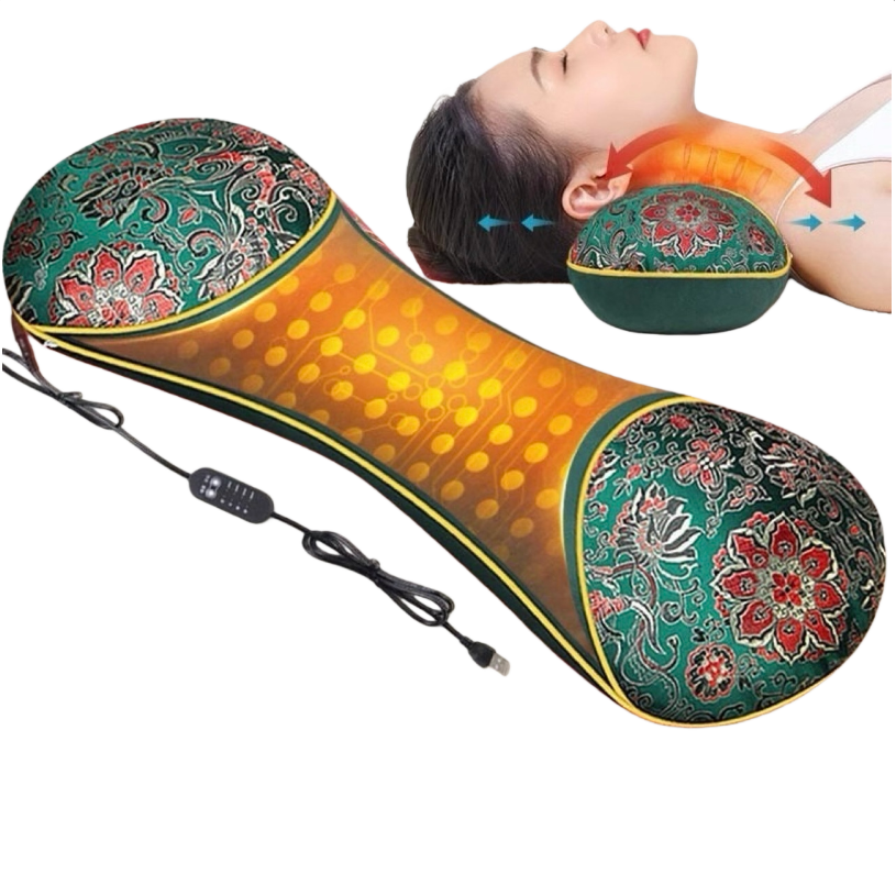 WIRQO 전기 가열 쑥 베개 목 베개 목 온열 찜질기 뜸 베개 수면 잠자기 전용 베개, 현재가 37,800원