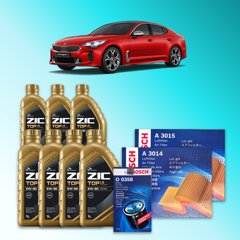 스팅어 (CK) 3.3터보 가솔린 엔진오일세트 SK 지크 탑 LS 5W30 (ZIC TOP LS) 138,200원