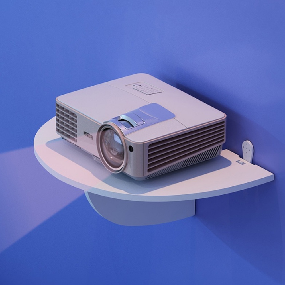 라슈에뜨 헤이로컬 무타공 반원형 빔 프로젝터 거치 벽 선반, 화이트, 1단 14,900원