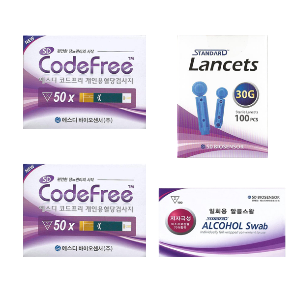 에스디바이오센서 코드프리 혈당검사지스트립 세트(시험지100매+침100개+솜100매) elevee 28,900원