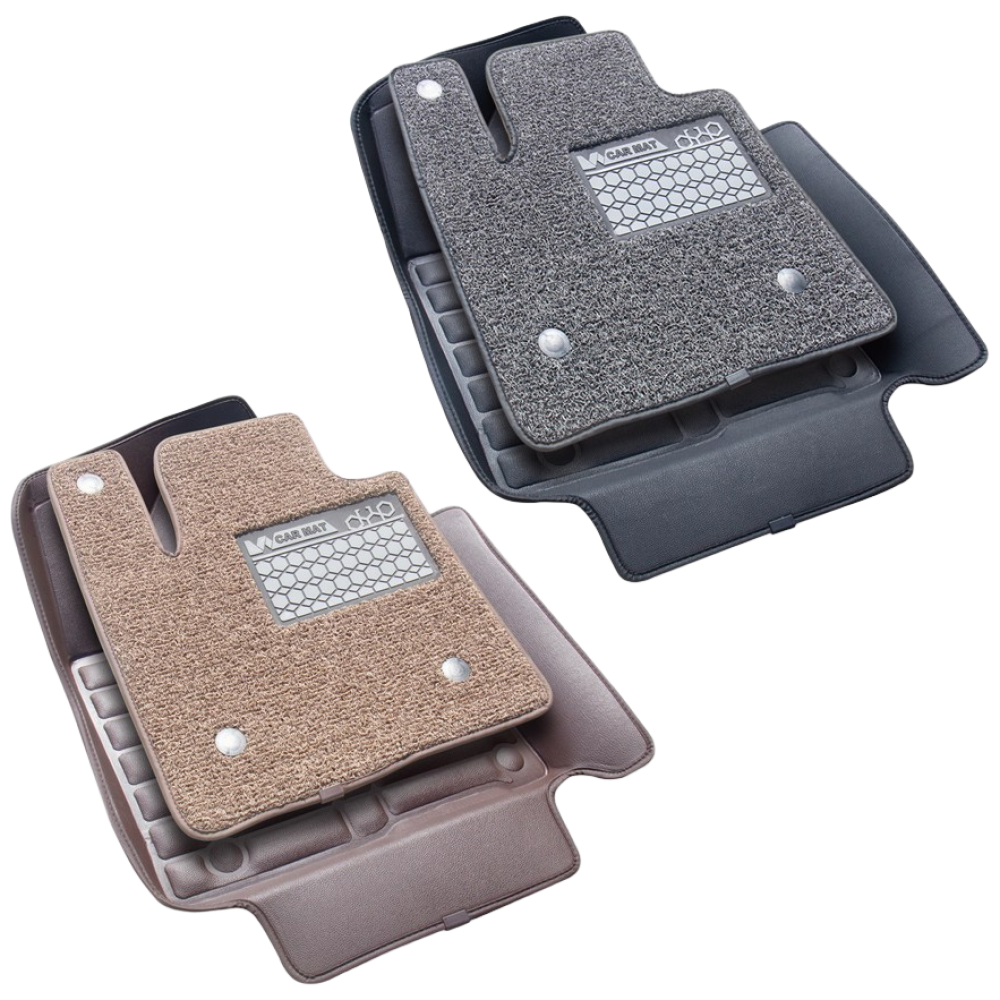 기아 쏘렌토 MQ4 7인승 (20년3월~현재) 오토핏 9D 가죽 입체 코일 카매트, 블랙+그레이(2열까지) 109,000원