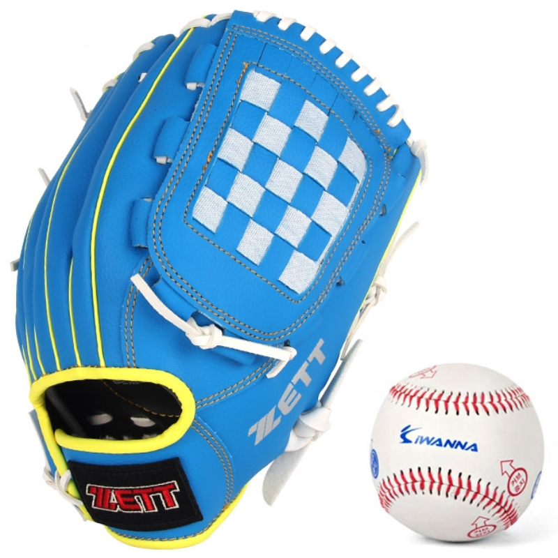ZETT 제트 올라운드 야구글러브 안전야구공 세트,캐치볼용 우투(왼손착용), 라이트블루, 1개 39,000원