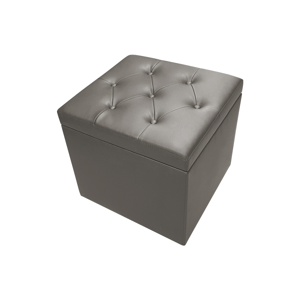 대성쇼파 인조가죽(레자) 다이아형 1인용 사각스툴(수납형 아님), DS 112(진그레이) 110,300원