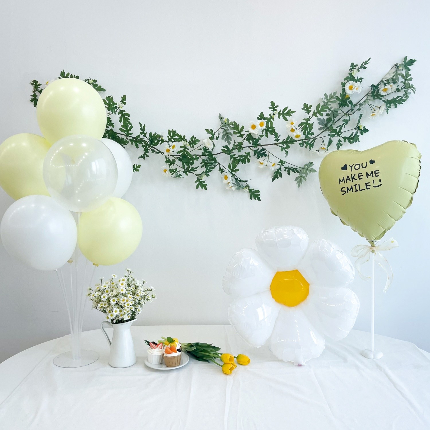 쏙쏙마켓 데이지 넝쿨 조화 생일파티 풍선세트 파티용품 23,750원