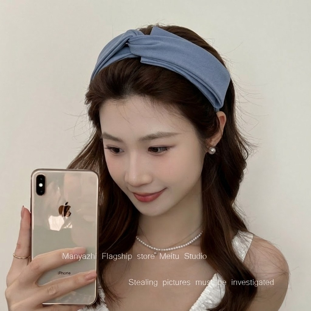 한국 스타일 심플 패브릭 넓은 세안 헤어밴드 7,800원