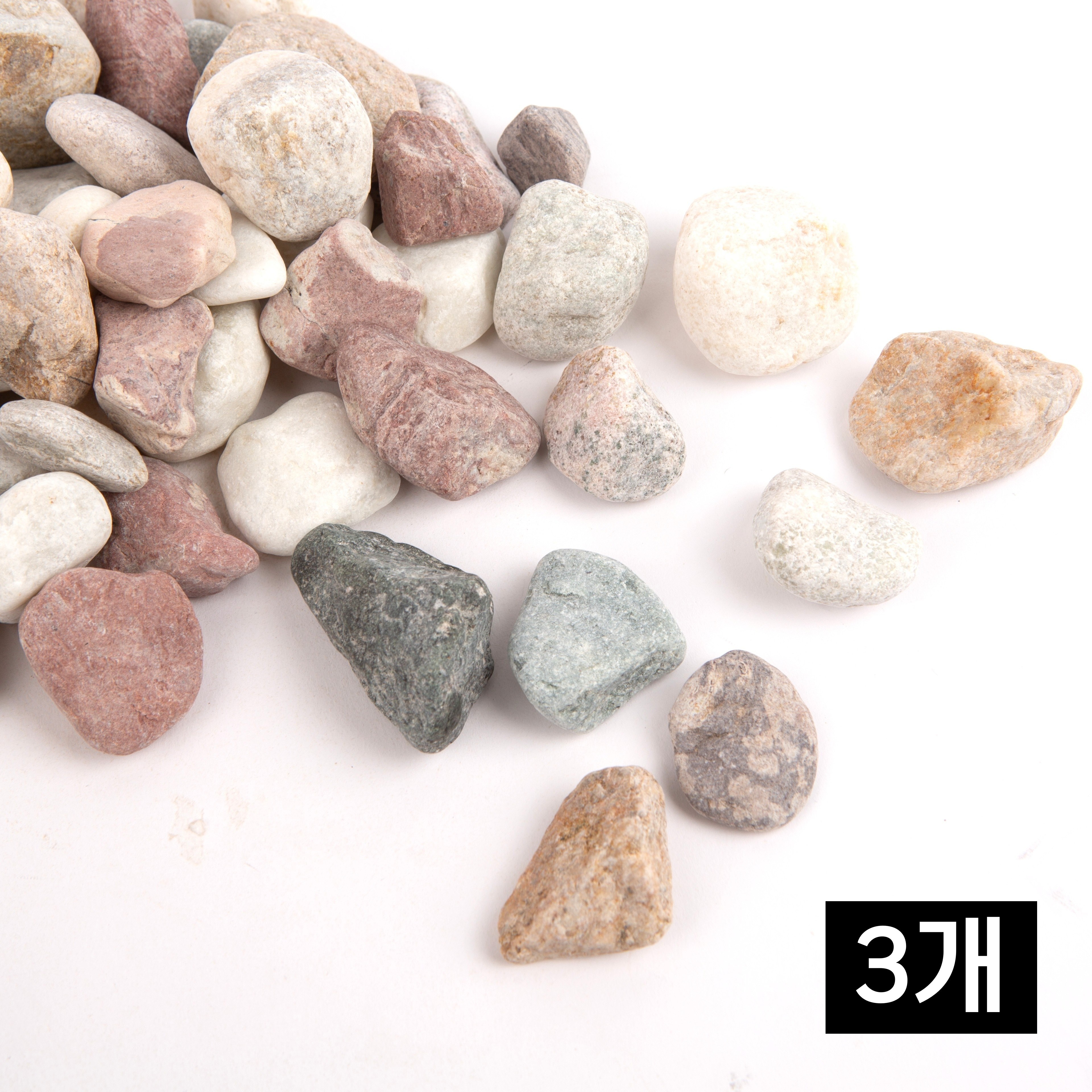 프리미엄 오색자갈 인테리어 화분 조경, 3kg, 3개 17,900원