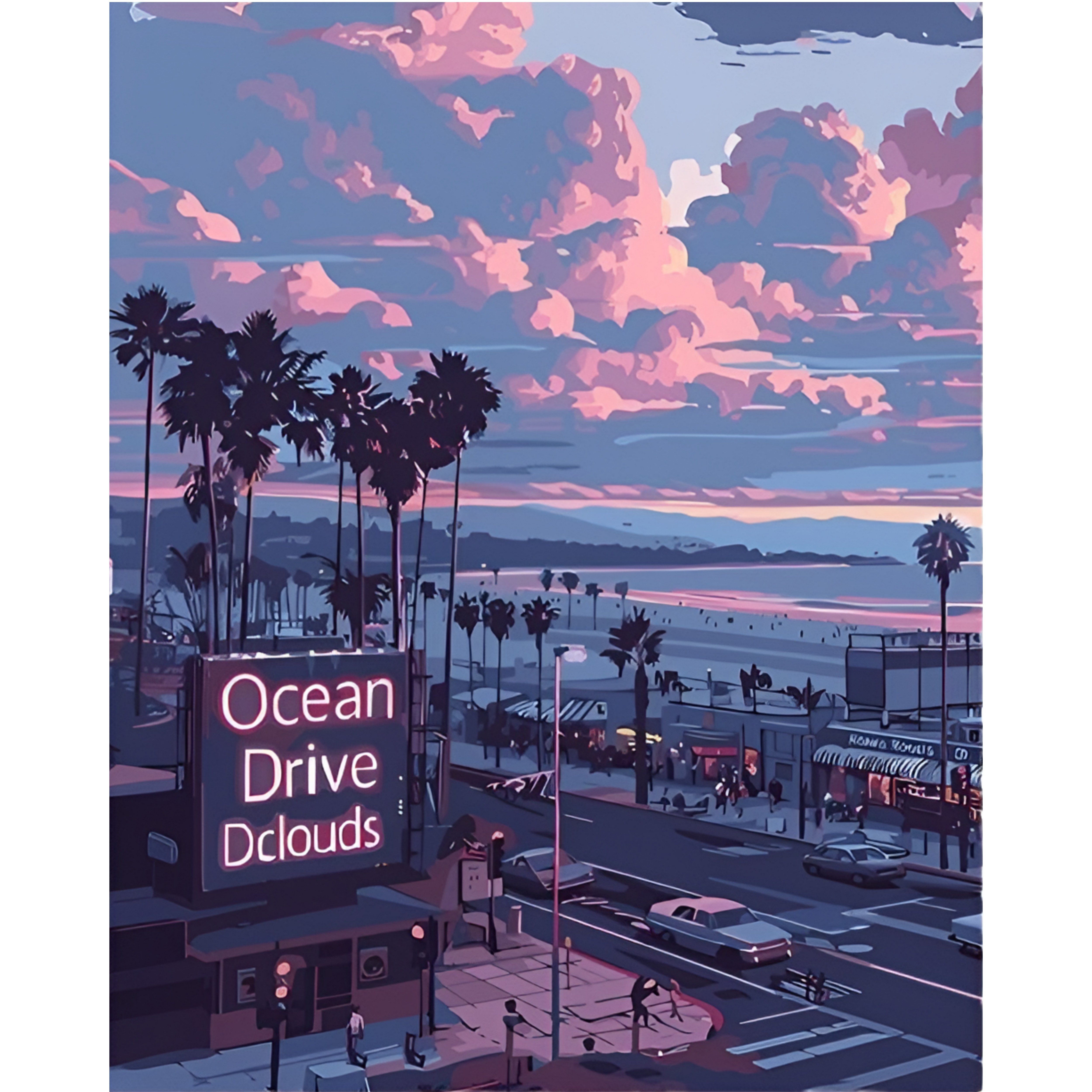 포디움 DIY 명화그리기 유화그리기 세트, 네온 플로리다 40 x 50 cm, 1개 16,900원