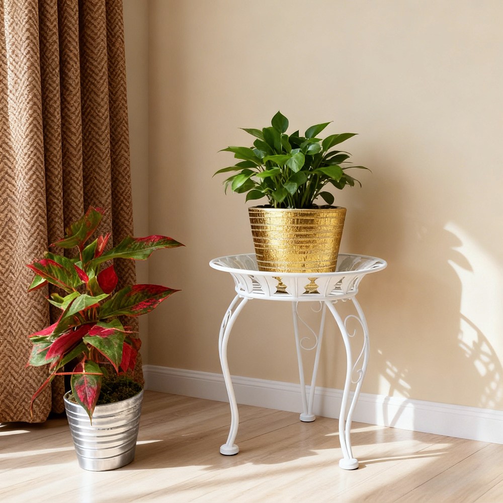 Eron-에론 철제화분받침대 실내외겸용 튼튼한 빈티지 철제행잉화분걸이, 1개, 1-화이트 85,000원