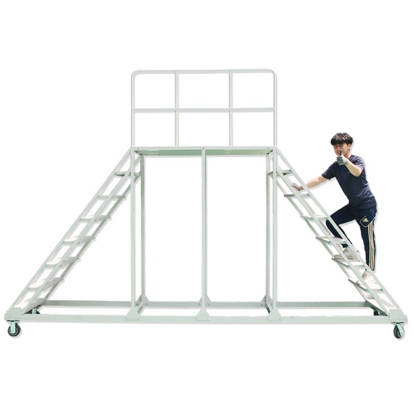 [호가] 계단식 사다리 특대형 8단 / 산업안전용품 운반기 작업대 안전발판 이동식사다리 고소작업대, 1개 519,000원