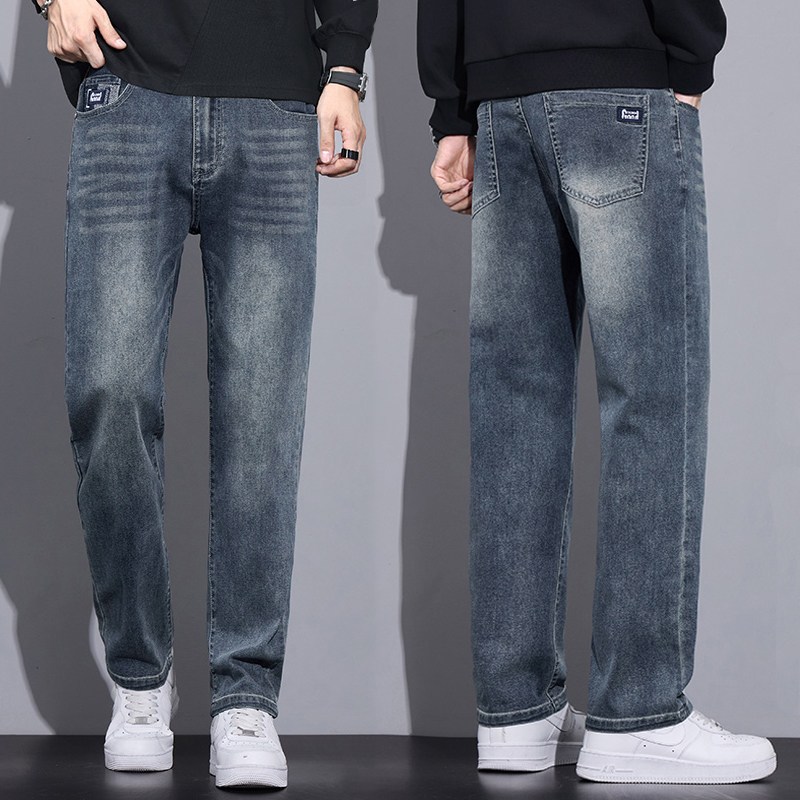 wassup 남자 청바지 춘하 와이드 스판청바지 일자핏 빅사이즈 남성 청바지, 현재가 27,820원