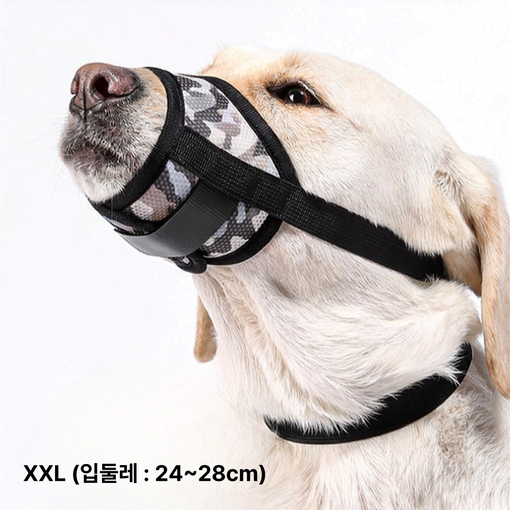 인헨스몰 이중고정 안정핏 대형견 입마개 XXL, 1개, 카모블랙 10,000원