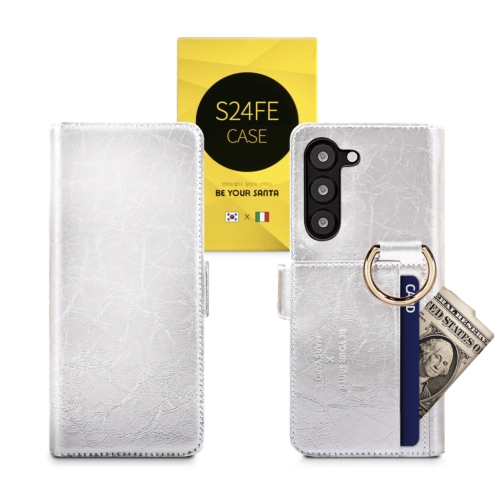 비유어산타 갤럭시 A시리즈 S25엣지 다이어리 유해파차단 이태리PU원단 국내천연가죽 링 카드수납 휴대폰 케이스 62,690원