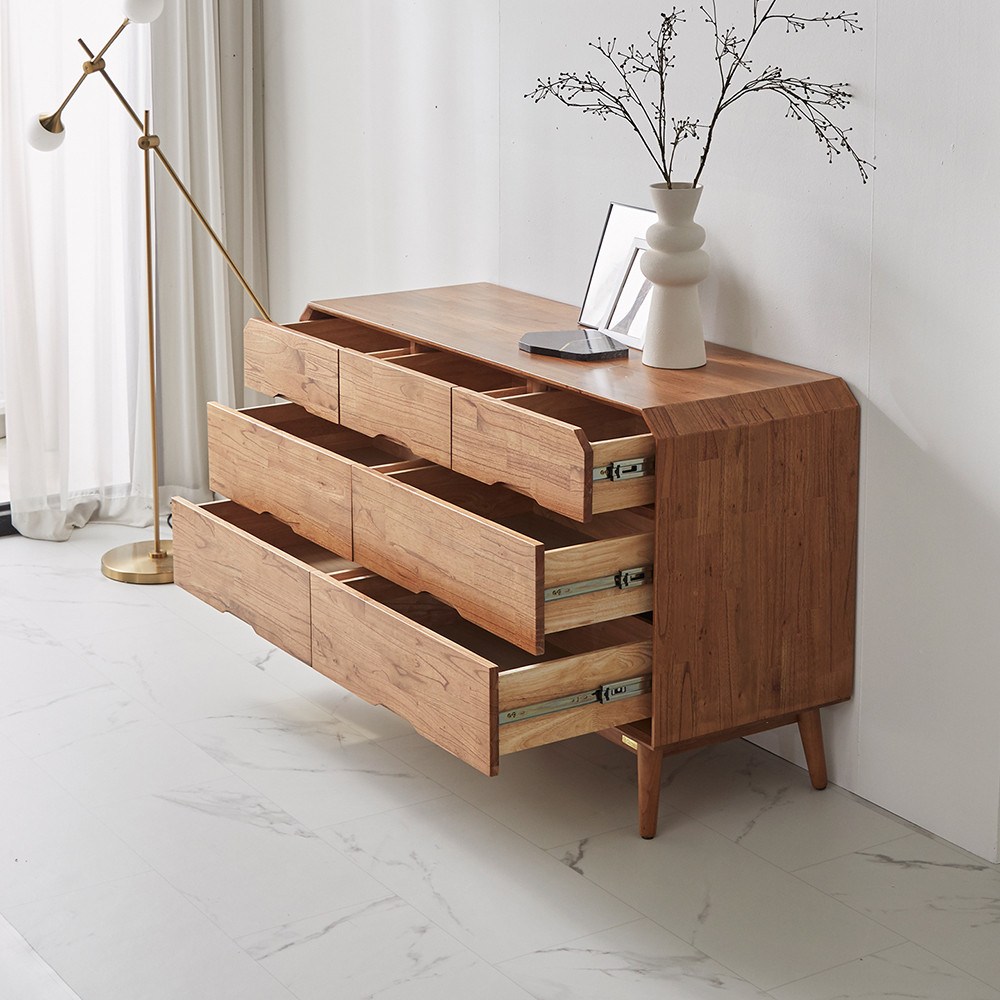 까르엠가구 참죽나무 원목 루버린 3단 와이드 화장대 서랍장, 상품상세참조, 3단 499,000원