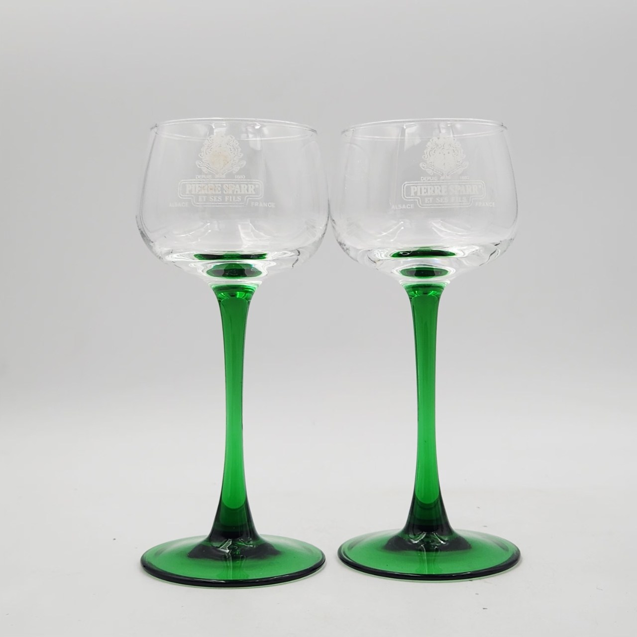 [빈티지] 프랑스 루미낙 글라스 그린스템 고블렛 와인잔 28,000원