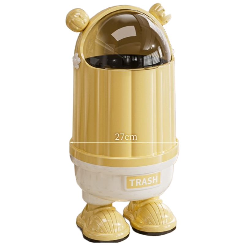 style dr 가정용 쓰레기통 쓰레기통 음식물쓰레기통 화장실 쓰레기통 주방 쓰레기통 침실 쓰레기통 귀여운 인테리어 이중 쓰레기통 대용량, 노란색 스탠딩 스타일 27,900원