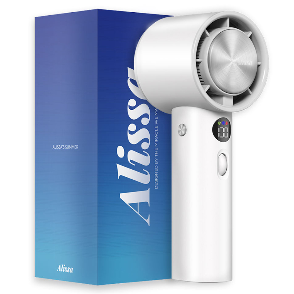 알리사 100단 아이스 터보 MAX 휴대용 선풍기, APF01, 화이트, 현재가 26,400원