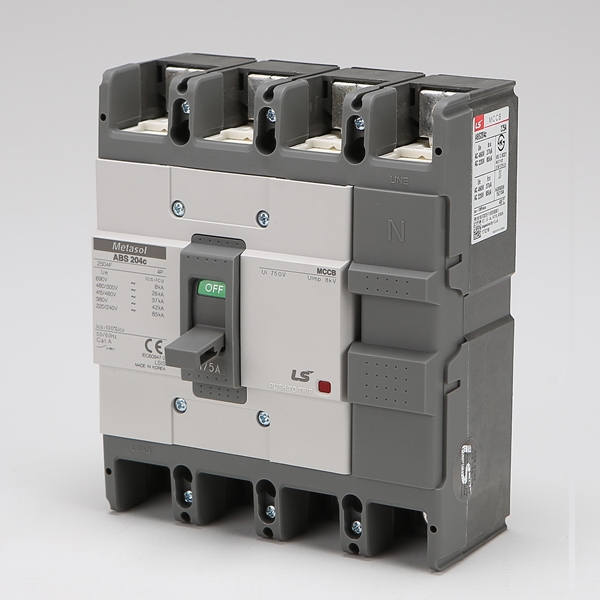uga123 LS산전 ABS 204C(4P) 125A 150A 175A 200A 225A 85kA 배선용차단기 MCCB 271,500원