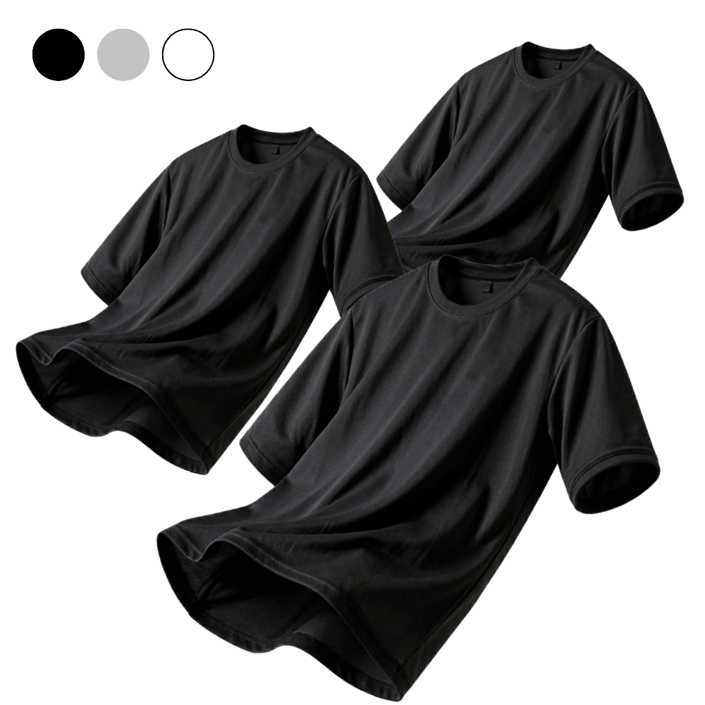 헤이싱크 기능성 쿨티셔츠 3P 쿨링 라운드넥 반팔 티셔츠 3장세트 19,800원