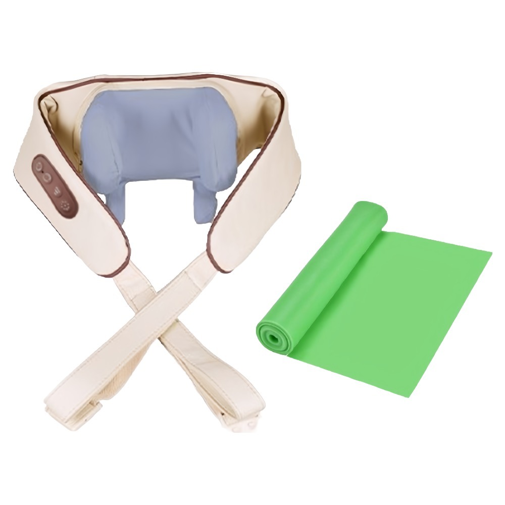 라이프엠디 핸즈프리 원적외선 승모근 목 어깨 무선 마사지기 + 스트레칭 밴드 세트 R99824M 47,420원