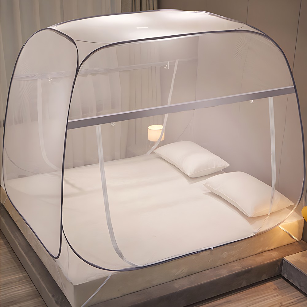 원터치 스퀘어앵글 돔 모기장 미세 방충망 침대 대형 접이식, 현재가 21,900원